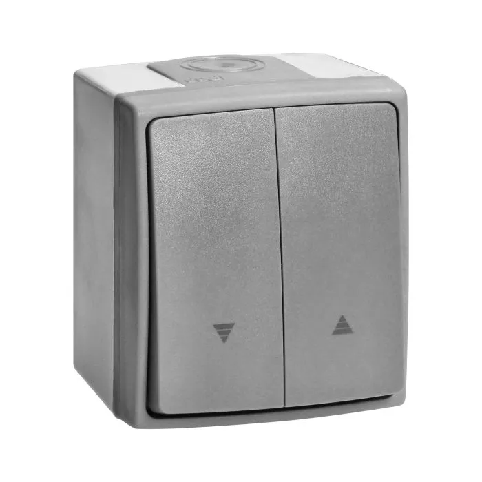 [ORNOR-OE-7408/GR] 149295 - AQUATIC PRO IP55 shutter switch, grey/graphite