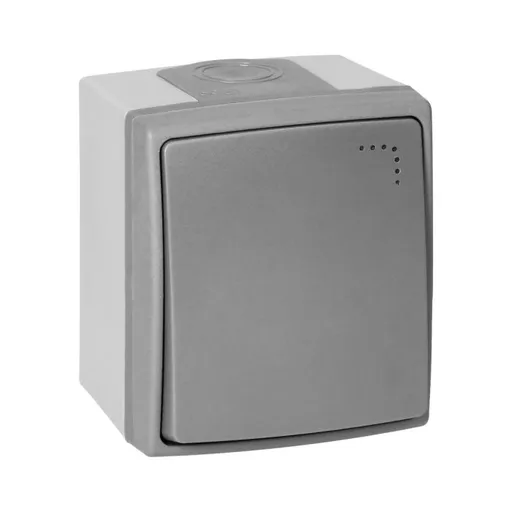 [ORNOR-OE-7404/P/GR] 149299 - AQUATIC PRO IP 55 doorbell button with illumination, grey/graphite