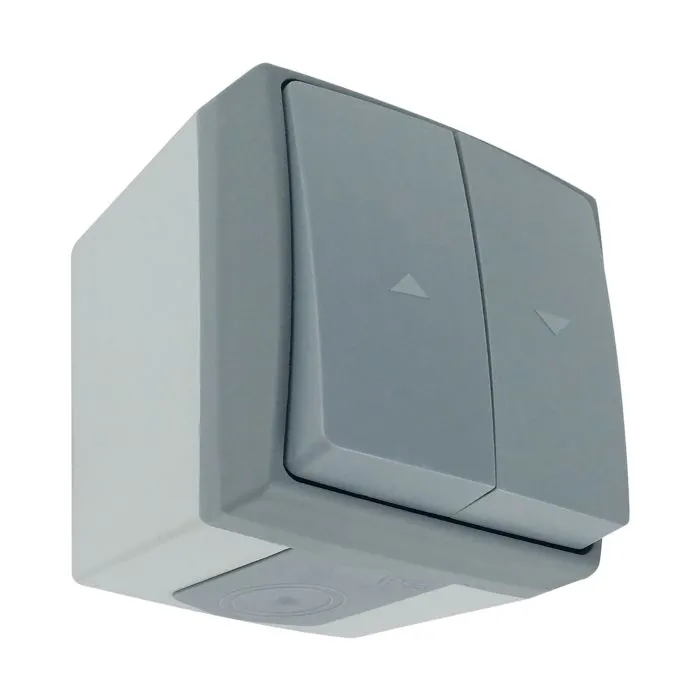 [ORNOR-OE-7408/GR/10] 149296 - AQUATIC PRO IP55 shutter switch, grey/graphite