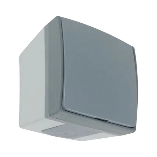 [ORNOR-OE-7405/GR/10] 149276 - AQUATIC PRO IP 55 Single socket 2P+E, grey/graphite