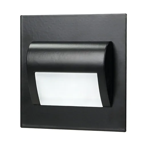 [ORNAD-OS-6164L6/B] 140593-DRACO LED NEW 1.5W, flush-mounted staircase fitting, 12VDC, 30lm, 6000K, black,innovative installation