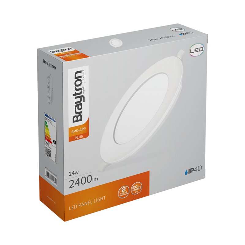 [BRYBP01-62400] 105019 - 24W ROUND WHITE 3000K LED PANEL-BRY