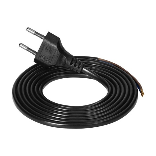 [ORNOR-AE-13286/B/1,9M] 149193- Connection cable, EURO plug 2P, 2x0.75mm2, 1.9m, black
