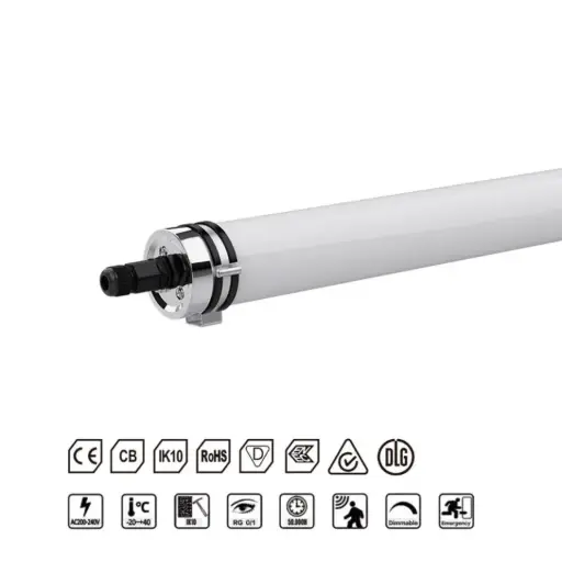 160020- LED Tubular Light High Glass 45w 6000k 145LM/W