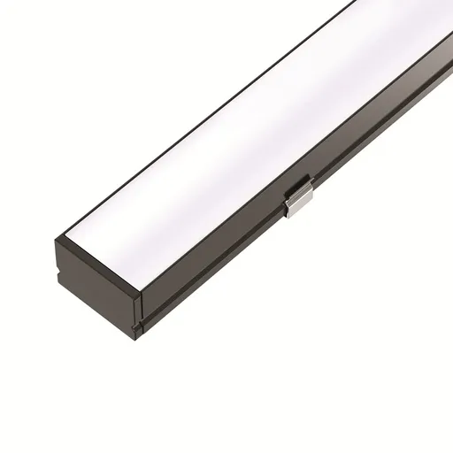 [LPF0109110] 109110 - Profilé en aluminium de surface de 2 mètres pour bande LED à usages multiples Noir - LDL