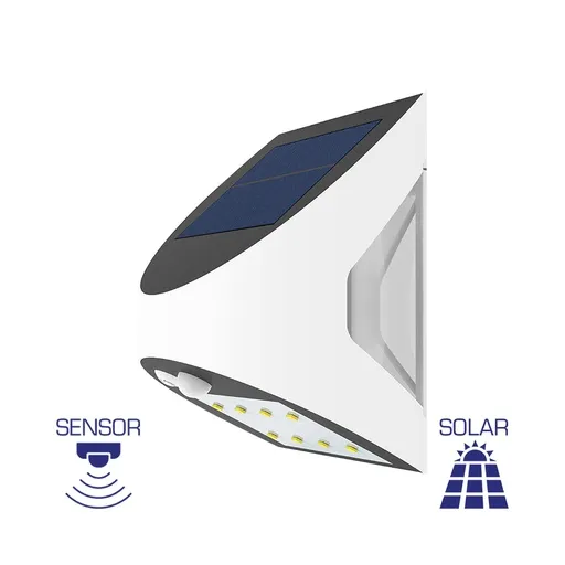 [BRYBG36-00130] 103272 - BRYSOLARISW1WHT3W6500KIP54SOLAR WALL LIGHT