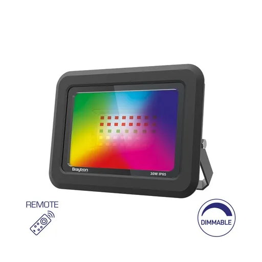 [BRYBT60-33091] 103278-FLOOD-SF-30W-BLC-RGB-IP65-LED FLOODLIGHT-BRY