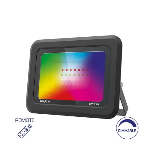 [BRYBT60-35091] 103279-FLOOD-SF-50W-BLC-RGB-IP65-LED FLOODLIGHT-BRY