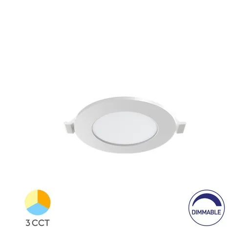 [BRYBP01-90480] 103281 - SMDCRP 4W RND DIM 3INC WHT 3IN1 LED PANEL BRY