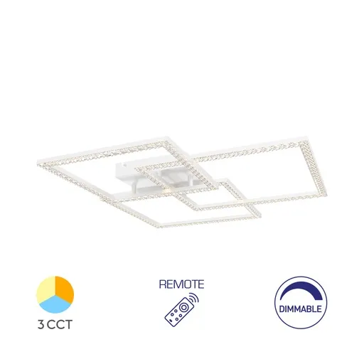[BRYBH17-04990] 103284 - CRYSTALB80W3IN1RMTWHTCEILING LIGHTBRY