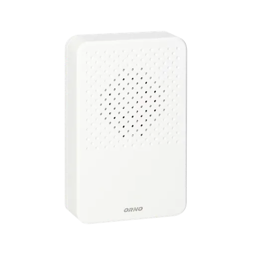 [ORNOR-DP-MR-161/W] 143013-Electronic, wired doorbell LARK MAXI AC, one pulsating tone,  230V, white