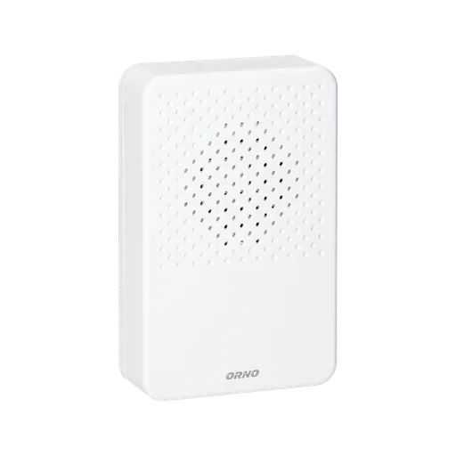 [ORNOR-DP-MR-161/PW] 143014-Electronic, wired doorbell LARK MAXI AC, one pulsating tone,  230V, pure white