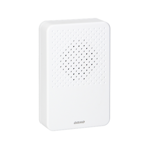 [ORNOR-DP-MR-161/PW] 143014-Electronic, wired doorbell LARK MAXI AC, one pulsating tone,  230V, pure white