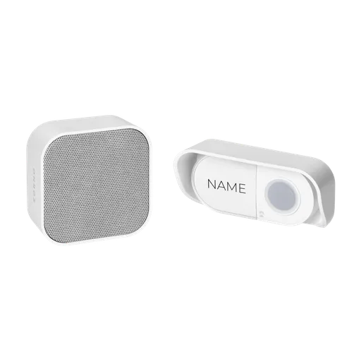 [ORNOR-DB-KA-171/W] 143066 - ATEL DC, wireless batterypowered doorbell, learning system, 38 sounds, 150m, white