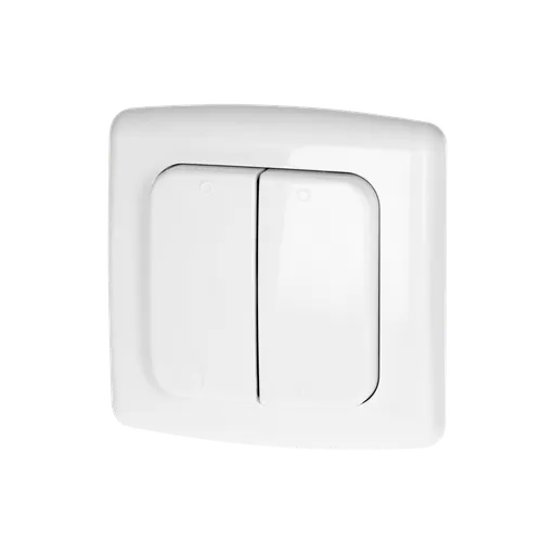[ORNOR-SH-1751] 143202 - Switch with 2 channels and radio transmitter, used for wireless control of flushmounted switches and sockets, surfacemounted, ORNO Smart Home