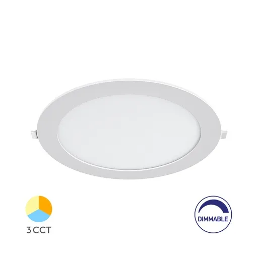 [BRYBP01-91880] 105092 - 105093 SRYSMDCRP18WRNDDIM8INCWHT3IN1LED PANEL