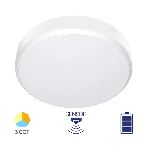 [BRYBC15-00580] 102168 - 20W CEILING LIGHT 4IN1 MICROWAVE SENSOR IP54 WITH EMERGENCY KIT BRY
