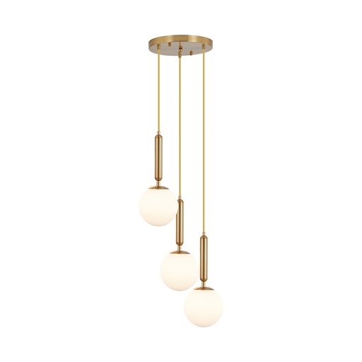 [BRYBV01-00061] 103286-BRY-S006R-3H-3xG9-OPL-GLD-PENDANT LIGHT