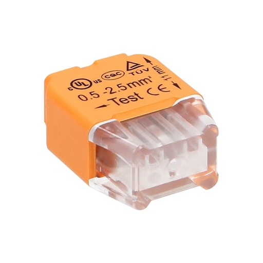 [ORNOR-SZ-8004/2/B10] 149524-Installation push-in connector for 2 cables (rigid cable 0.75- 2.5mm2), IEC 300V/24A, blister pack 10 pcs.