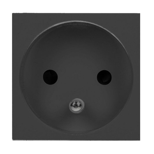 [ORNOR-GM-9010/B/FR] 143246-NOEN FR Socket module for furniture connection panel, French type, black