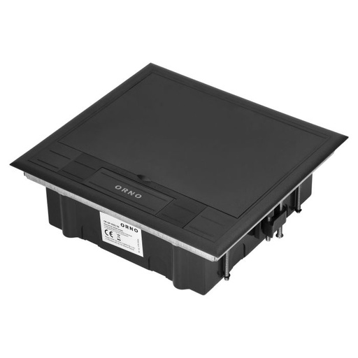 [ORNOR-GP-9202/P] 149490-Floor box for module sockets 6 x 45x45mm or 12 x 22.5x45mm,  cover: plastic, blac