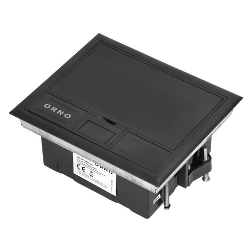[ORNOR-GP-9201/P] 149487-Floor box for module sockets 4 x 45x45mm or 8 x 22.5x45mm,  cover: plastic, blac