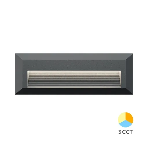 [BRYBG38-01982] 103299 - 3W LED WALL LIGHT VEKTA GREY 3IN1 CCT IP65 BRY