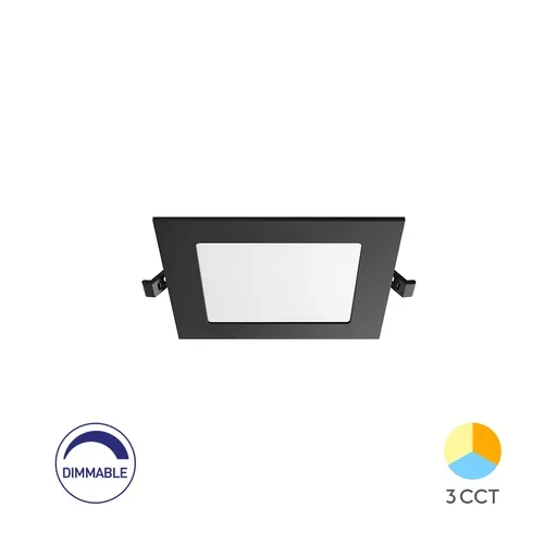 [BRYBP02-90481] 105101 - 4W SQUARE DIMMABLE 3IN1 CCT BLACK LED PANELBRY