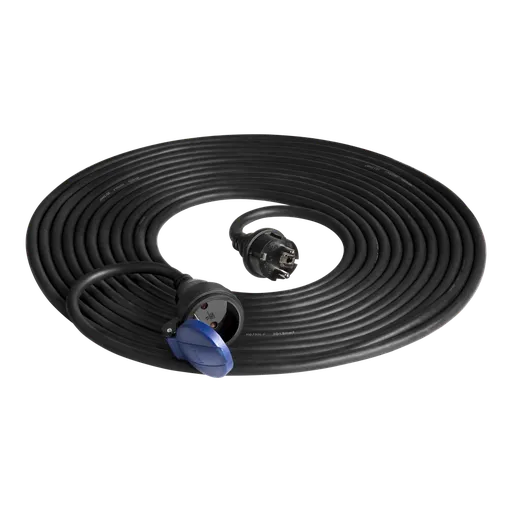 [ORNOR-AE-13290/10M] 146506 - Heavyduty extension cord with rubber cord 10m long, IP44ORN