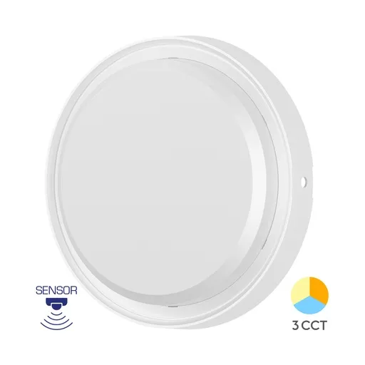 [BRYBC18-30780] 102270 - BRYBULKHEAD18WRNDWHTSNS3IN1IP65LED BULKHEABRY