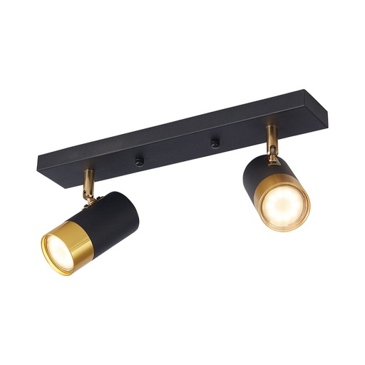 [BRYBV04-00022] 103324-G002C-2H-2xGU10-GLD-BLC-CEILING LIGHT-BRY