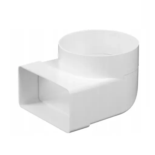 [AWTKP55-23] 170517 - Flat duct knee piece 90' (55x110/100) - AWT