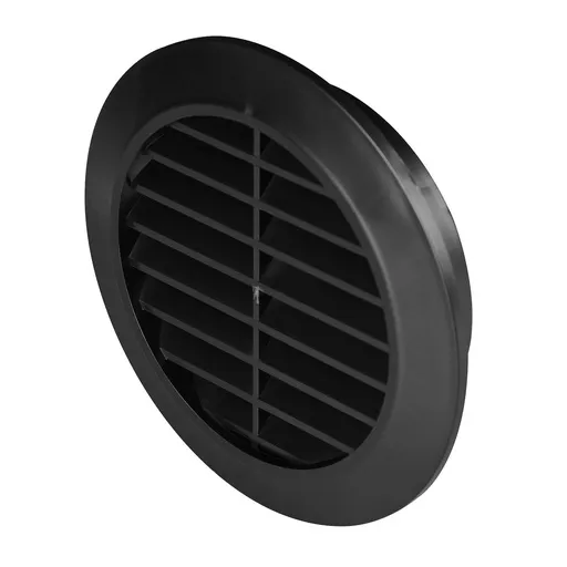 [AWTT42CZ] 172855  - CLASSIC Series grille with anti-insect net black Ø80 - AWT