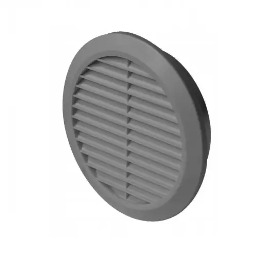 [AWTT30GR] 170543 - CLASSIC Series grille with anti insect net dark grey Ø100 - AWT 