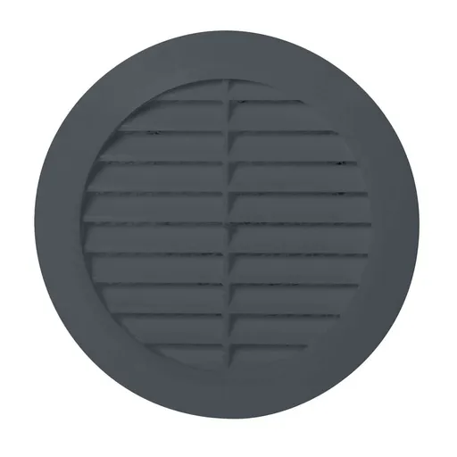 [AWTT30GR] 172869  - CLASSIC Series grille with anti insect net dark grey Ø100 - AWT