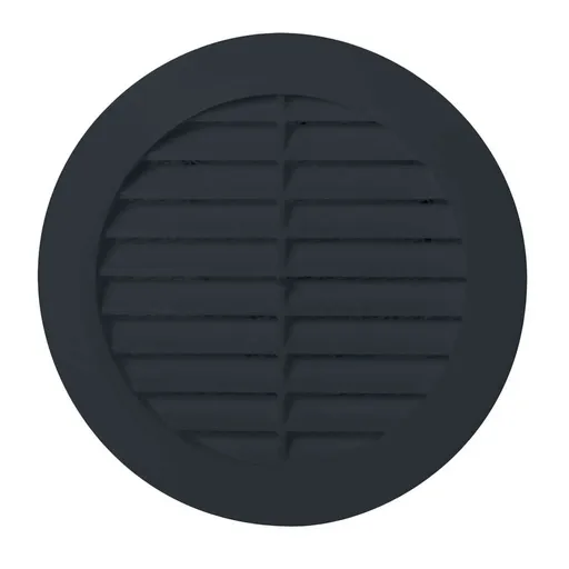 [AWTT30CZ] 172870  - CLASSIC Series grille with anti insect net black Ø100 - AWT