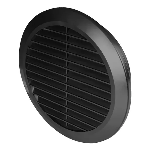 [AWTT36CZ] 172880  - CLASSIC Series grille with anti-insect net and adjustable inlet black Ø100-Ø150 - AWT