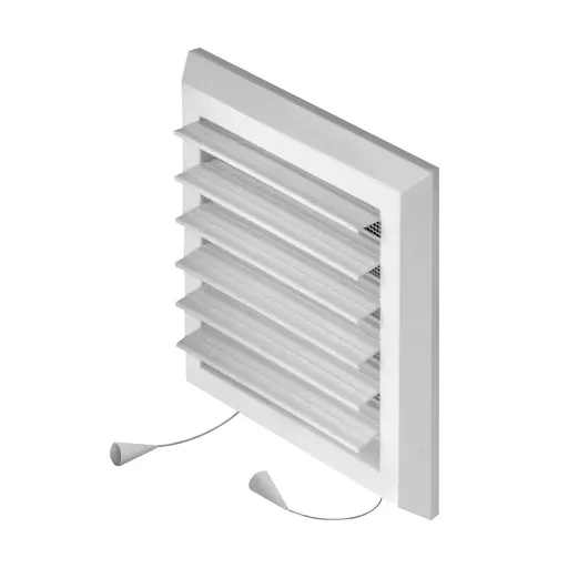 [AWTT37] 170578 - PLUS Series grille- with anti-insect net,  adjustable shutter and cord 140x140 white - AWT  