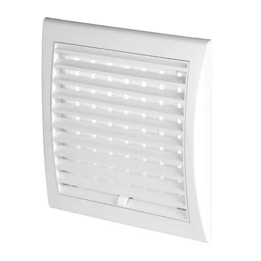 [AWTTL2] 172689  - LUNA Series grille - with anti-insect net and shutter 138x138 white - AWT