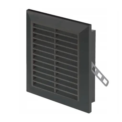 [AWTT48CZ] 170582 - CLASSIC Series grille with anti-insect net and mounting brackets 110x140 black - AWT 
