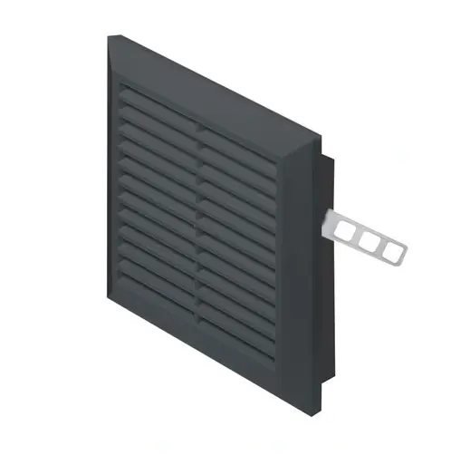 [AWTT40GR] 170584 - CLASSIC Series grille with anti-insect net and mounting brackets 140x140 dark grey - AWT 