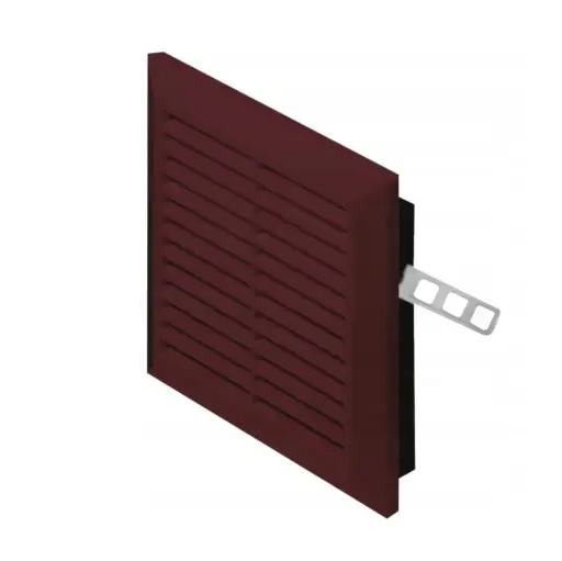 [AWTT40BR] 170585 - CLASSIC Series grille with anti-insect net and mounting brackets 140x140 brown - AWT 