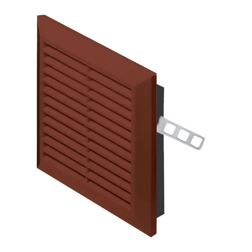 [AWTT40BR] 172812  - CLASSIC Series grille with anti-insect net and mounting brackets 140x140 brown - AWT