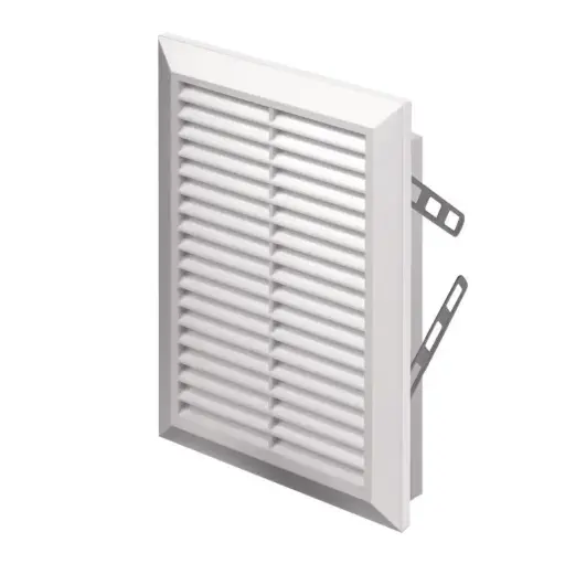 [AWTT26] 170591 - STYL Series grille with anti-insect net and  mounting brackets 140x210 white - AWT  