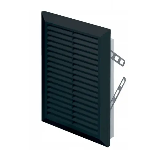 [AWTT26CZ] 170592 - STYL Series grille with anti-insect net and  mounting brackets 140x210 black - AWT  