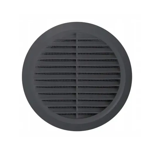 170602 - CLASSIC Series grille with anti-insect net and  adjustable inlet Ø100-Ø150  dark grey - AWT
