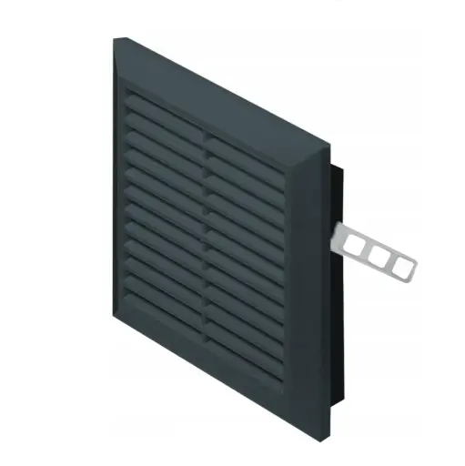 [AWTT48GR] 170603 - CLASSIC Series grille with anti-insect net and  mounting brackets  110x140 dark grey - AWT