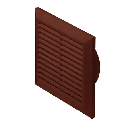 [AWTT61BR] 170608 - CLASSIC Series grille - with anti-insect net 140x140, inlet  Ø100 brown - AWT 