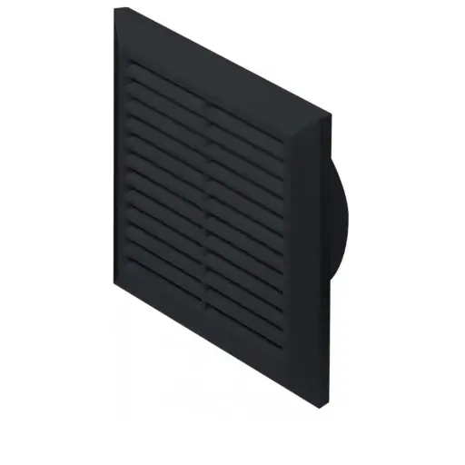 [AWTT61CZ] 170609 - CLASSIC Series grille with anti-insect net 140x140, inlet  Ø100 black - AWT 