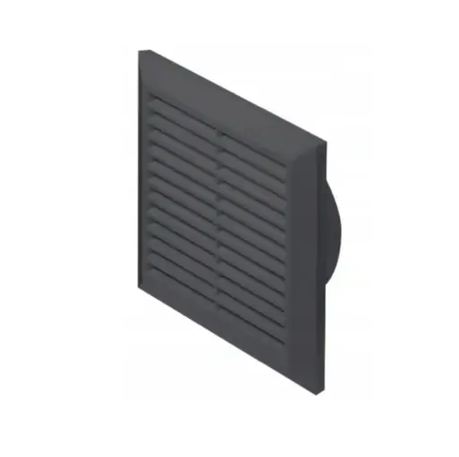 [AWTT61GR] 170610 - CLASSIC Series grille with anti-insect net 140x140, inlet  Ø100 dark grey - AWT  